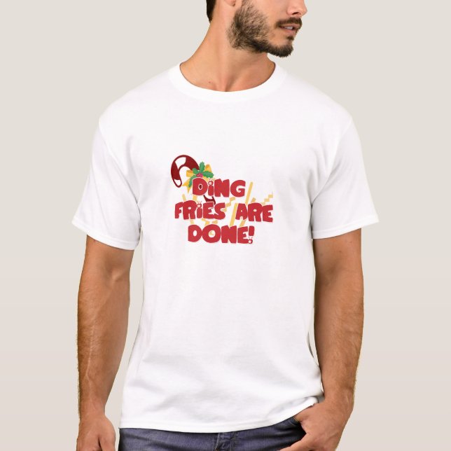 Camiseta As fritadas de Ding são feitas (Frente)