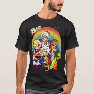 Camiseta As Garotas Amigas Bandeira do Arco-íris do Orgulho