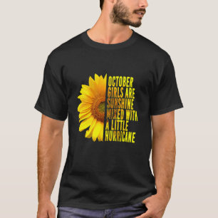 CAMISETA AS GAROTAS DE OUTUBRO SÃO HURRICANOS MISTURADOS CO