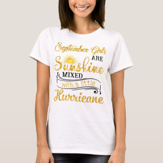 Camiseta As Garotas De Setembro Estão Misturadas Com Um Pou