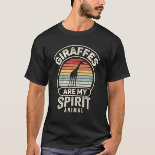 Camiseta As Girafas Retro São O Meu Espírito De Girafa Anim