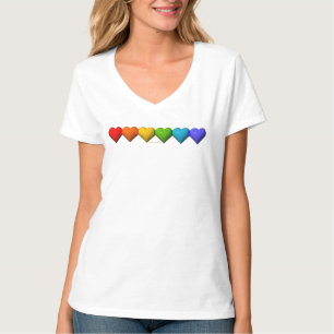 Camiseta As glifos em forma de coração 3D brilhantes da Sli