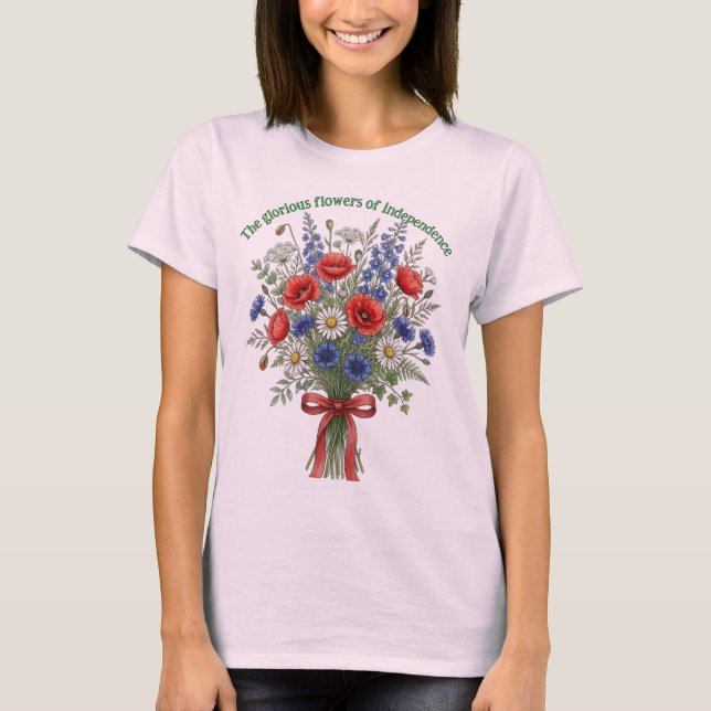 Camiseta As gloriosas flores da independência (Frente)