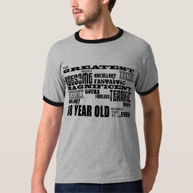 Camiseta As grandes pessoas de 18 anos festa de aniversário (Frente)