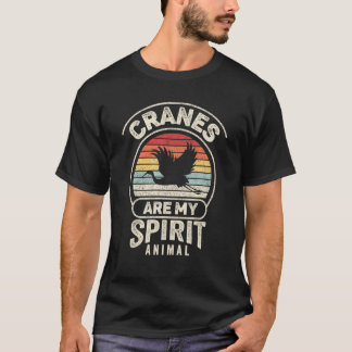 Camiseta As Gruas De Retro São A Minha Crane De Animais.