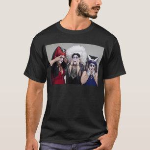 Camiseta As irmãs vêem o nenhum, ouvem o nenhum, não fal