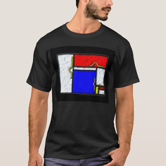 Camiseta As lagartas de Mondrian (Frente)