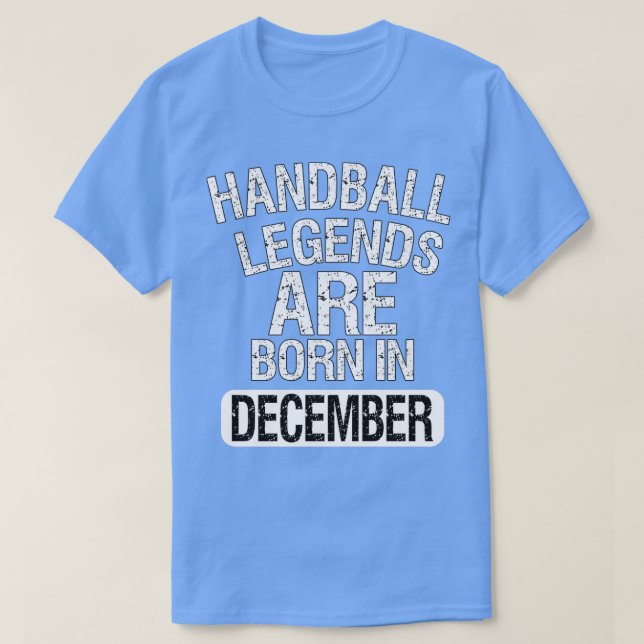 Camiseta As Legendas De Andebol Estão A Nascer Em Dezembro (Frente do Design)