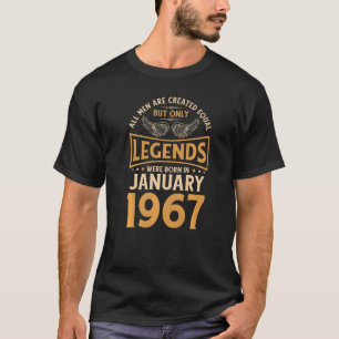 Camiseta As Legendas De Aniversário Foram Nasceres Em Janei
