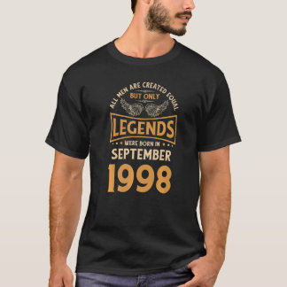 Camiseta As Legendas De Aniversário Foram Nasceres Em Setem