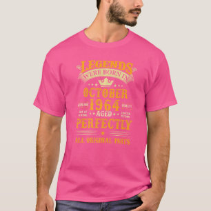 Camiseta As Legendas Eram Nasceres Em Outubro De 1964 58 An