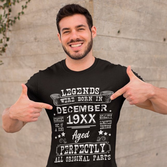 Camiseta As Legendas Eram Nasceres No Aniversário Clássico  (Criador carregado)