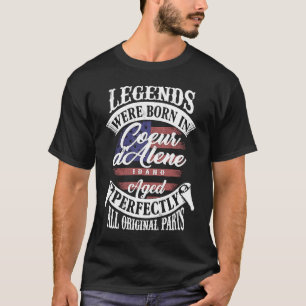 Camiseta As Legendas Eram Nasceres No Coeur d'Alene Idaho V