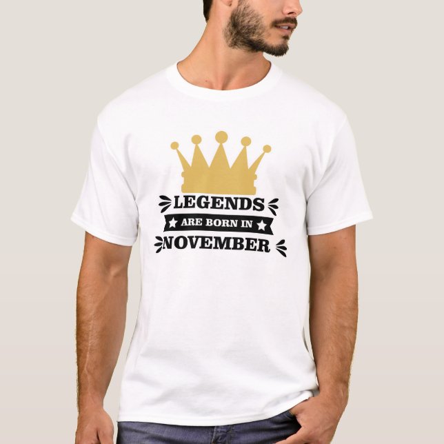 Camiseta As legendas estão a nascer em novembro (Frente)