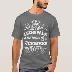 Camiseta As Legendas Estão Nasceres Em Dezembro