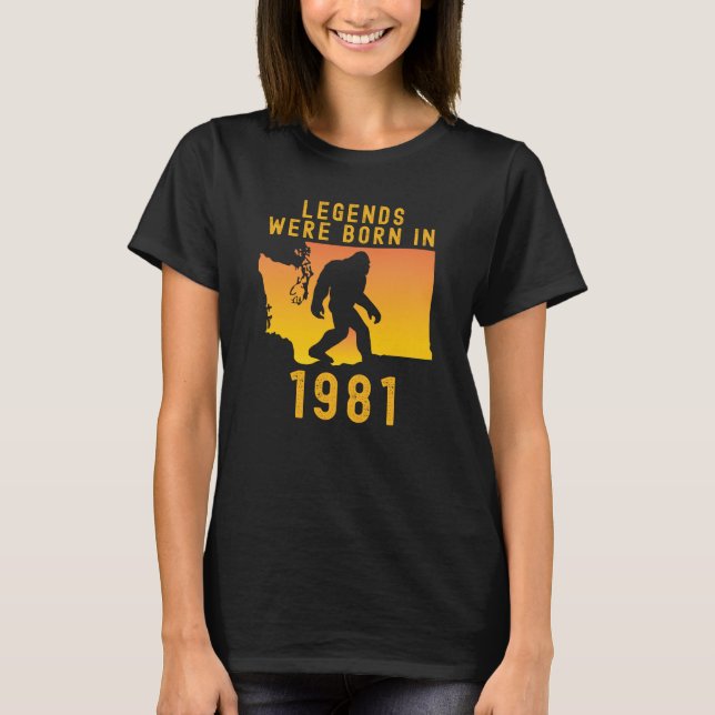 Camiseta As Legendas Foram Nasceres Em 1981. (Frente)