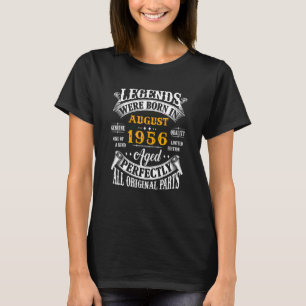 Camiseta As Legendas Foram Nasceres Em Agosto De 1956 66º A
