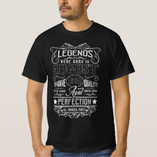 Camiseta As Legendas Foram Nasceres Em Agosto De 1964 Todas