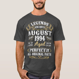 Camiseta As Legendas Foram Nasceres Em Agosto De 1994 28º A