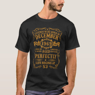 Camiseta As Legendas Foram Nasceres Em Dezembro De 1969, Co