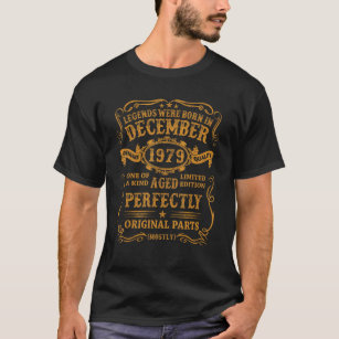 Camiseta As Legendas Foram Nasceres Em Dezembro De 1979, Co