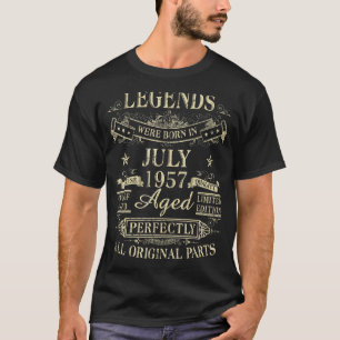 Camiseta As Legendas Foram Nasceres Em Julho De 1957 65º Pr