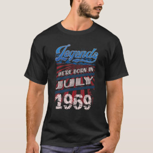 Camiseta As Legendas Foram Nasceres Em Julho De 1969 52ª B