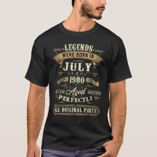 Camiseta As Legendas Foram Nasceres Em Julho De 1980 42º Pr