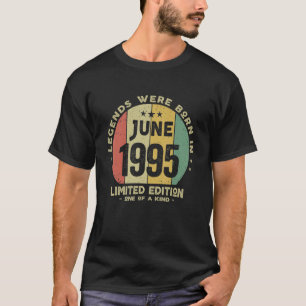 Camiseta As Legendas Foram Nasceres Em Junho De 1995 Vintag