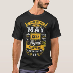 Camiseta As Legendas Foram Nasceres Em Maio De 1993 29º Qua