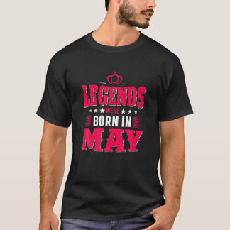 Camiseta As Legendas Foram Nasceres Em Maio De Novidade