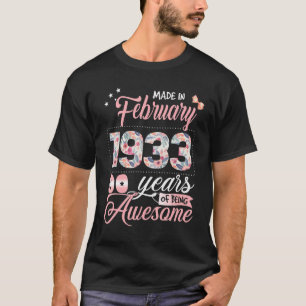 Camiseta As Legendas Foram Nasceres Em Março De 1933 90 Ani