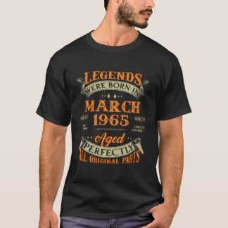 Camiseta As Legendas Foram Nasceres Em Março De 1965 58º