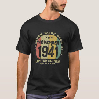 Camiseta As Legendas Foram Nasceres Em Novembro De 1941, Cl