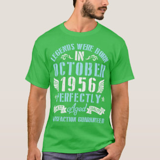 Camiseta As Legendas Foram Nasceres Em Outubro De 1956 Com