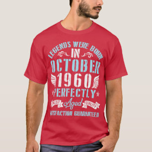 Camiseta As Legendas Foram Nasceres Em Outubro De 1960 Com