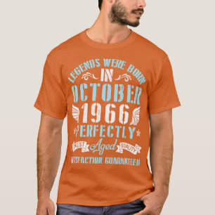 Camiseta As Legendas Foram Nasceres Em Outubro De 1966 Com