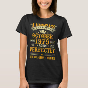 Camiseta As Legendas Foram Nasceres Em Outubro De 1979 43 A