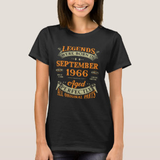 Camiseta As Legendas Foram Nasceres Em Setembro De 1966