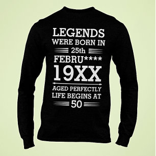 Camiseta As Legendas Personalizadas Eram Nasceres na Idade 