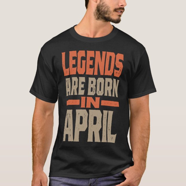 Camiseta As Legendas São Nasceres Em Abril (Frente)