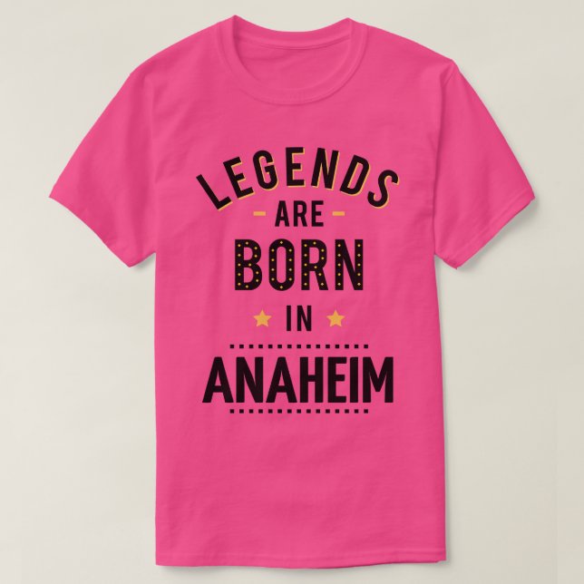 Camiseta As Legendas São Nasceres Em Anaheim (Frente do Design)