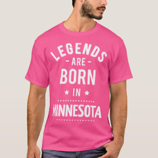 Camiseta As Legendas São Nasceres No Minnesota 1