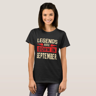 Camiseta As legendas são nascidas em setembro