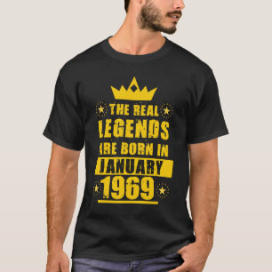 Camiseta As Legendas Verdadeiras São Nasceres Em Janeiro De