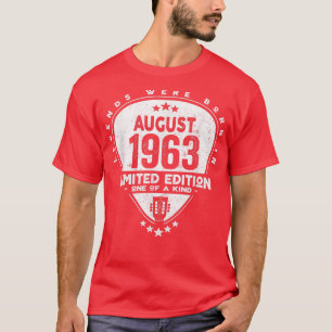 Camiseta As Lendas Foram Nasceres Em Agosto De 1963Violão 2