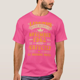 Camiseta As lendas foram Nasceres em novembro de 1962 60 an