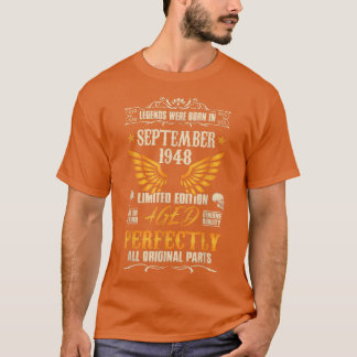 Camiseta As lendas foram Nasceres em setembro de 1948 - Roc