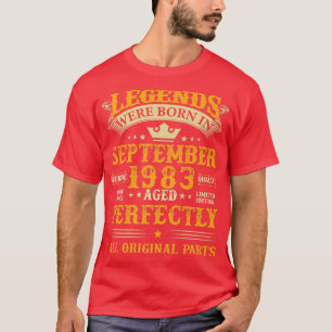 Camiseta As lendas foram Nasceres em setembro de 1983 39 an