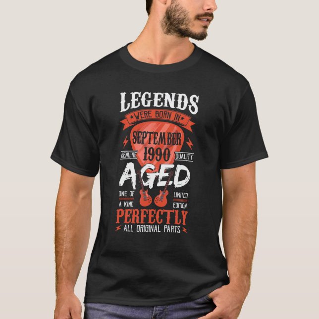Camiseta As Lendas Foram Nasceres Em Setembro De 1990 - Gui (Frente)